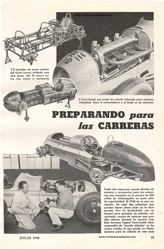 Preparando para las Carreras - Julio 1948