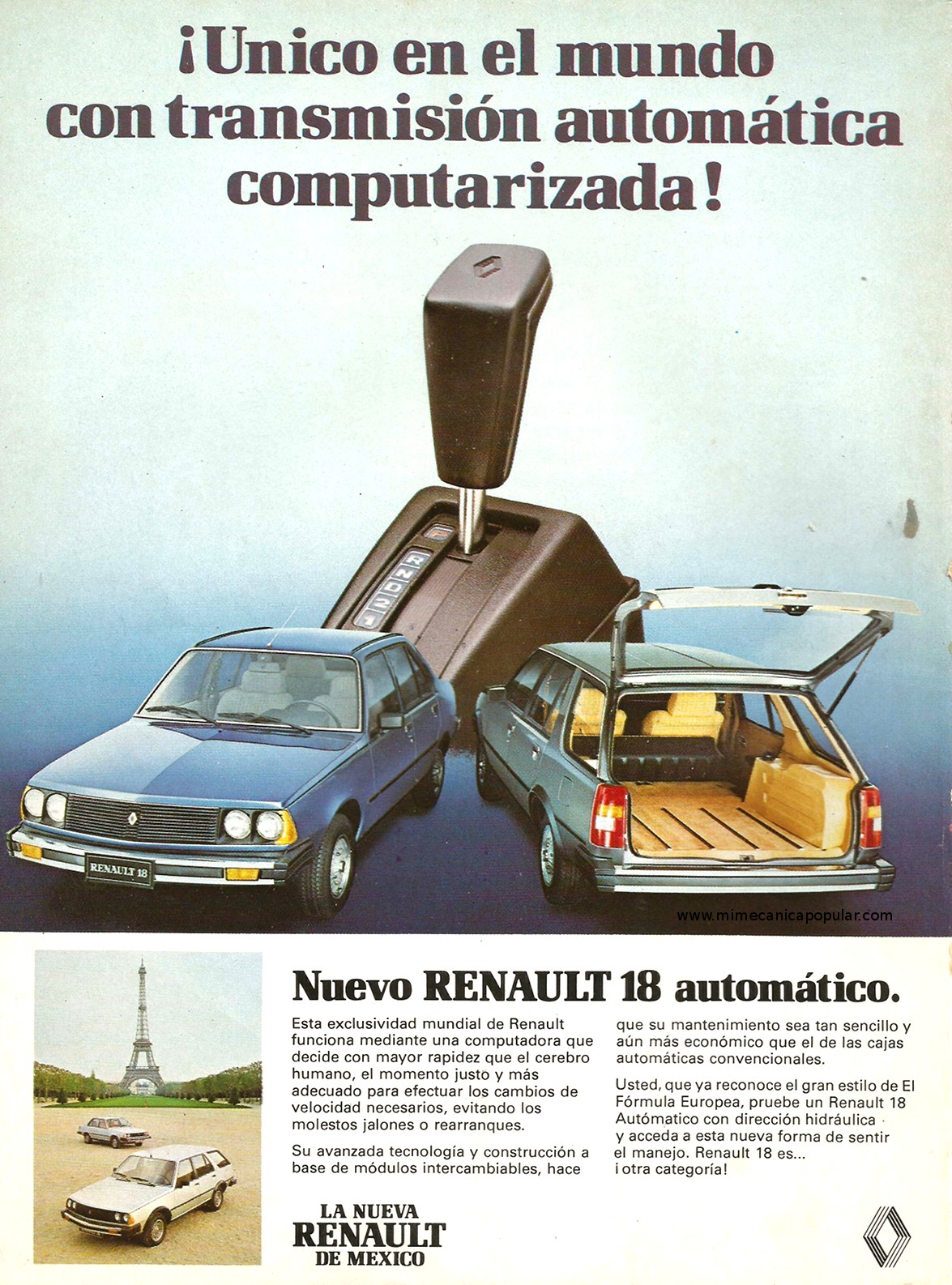 Publicidad - Renault 18 automático - Noviembre 1981