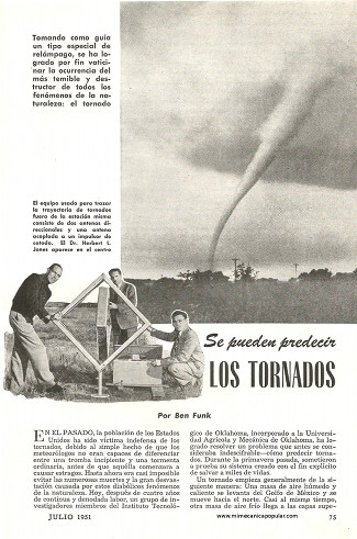 Se pueden predecir los tornados - Julio 1951