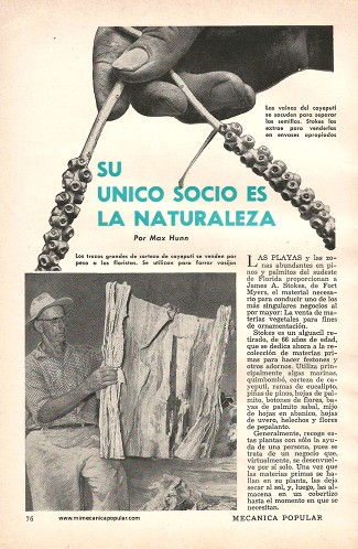 Su único socio es la naturaleza - Enero 1958