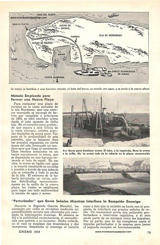 Método empleado para formar una nueva playa - Enero 1954