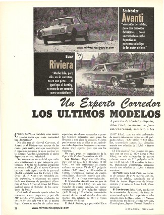 Un experto corredor prueba y compara los últimos modelos de autos deportivos - Abril 1963