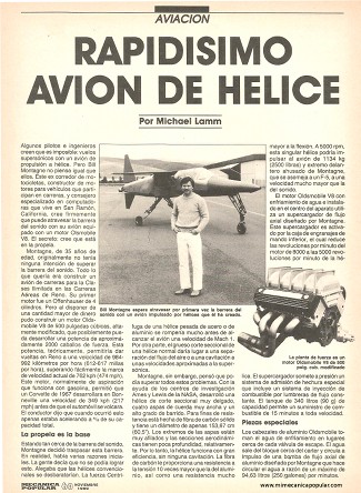 Rapidísimo Avión de Hélice - Noviembre 1989