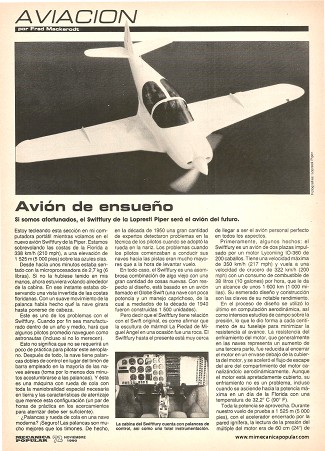 El Swiftfury avión de ensueño - Noviembre 1990