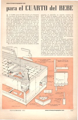 MOBILIARIO para el Cuarto del Bebé - Parte III - Noviembre 1951