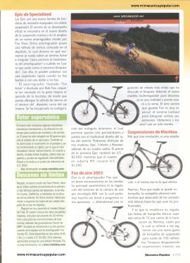 Mountain Bike - Novedades del 2003 - Febrero 2003