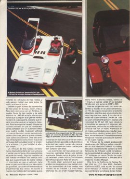 Autos de 3 ruedas - Enero 1985