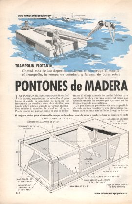 PONTONES de MADERA - Septiembre 1957
