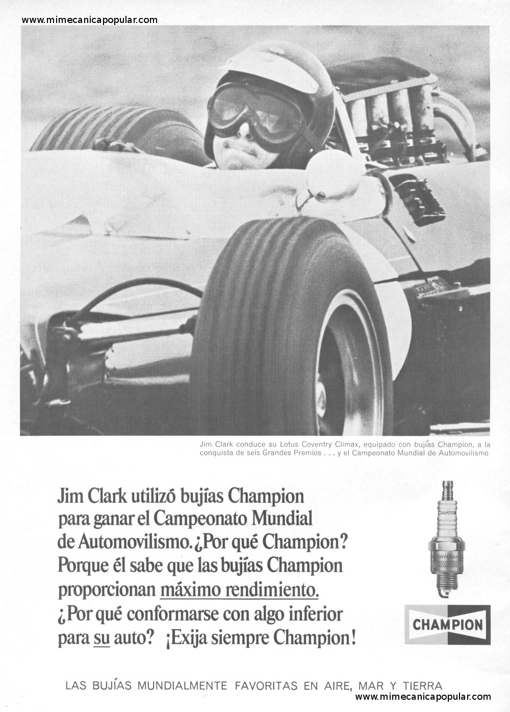 Publicidad - Bujías Champion - Noviembre 1965