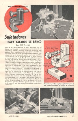 Sujetadores para taladro de banco - Abril 1948