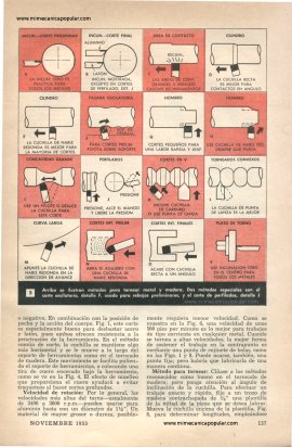 TORNEADO DE METALES a pulso - Noviembre 1953