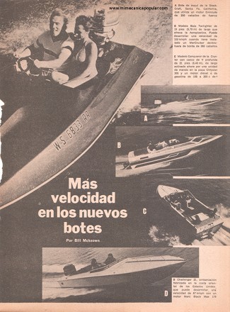 Más velocidad en los nuevos botes - Abril 1977