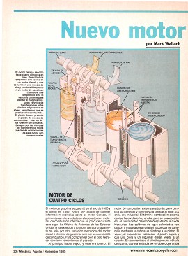 Nuevo motor de pistones - Noviembre 1985