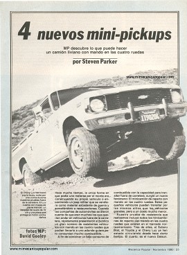 MP Prueba 4 Mini-Pickups - Noviembre 1980