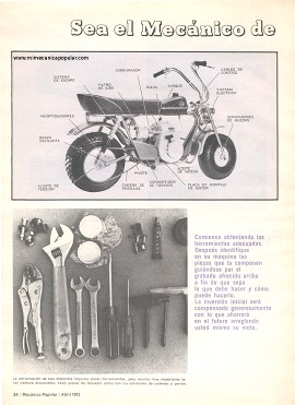 Sea el Mecánico de su Minimoto - Abril 1972
