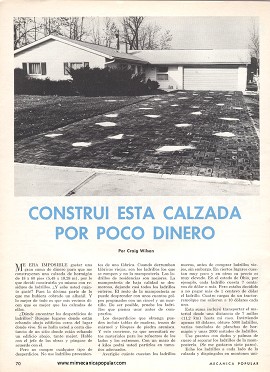 Construya una calzada por poco dinero - Enero 1970