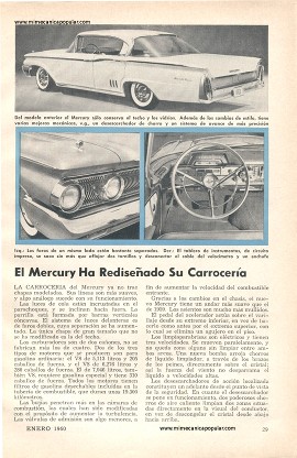 El Mercury Ha rediseñado Su Carrocería - Enero 1960