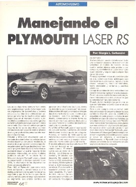 Manejando el Plymouth Laser RS - Abril 1992