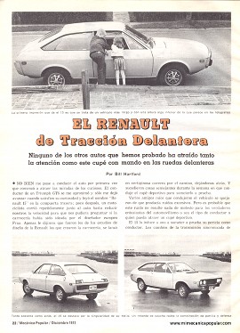 El Renault de Tracción Delantera - Diciembre 1972