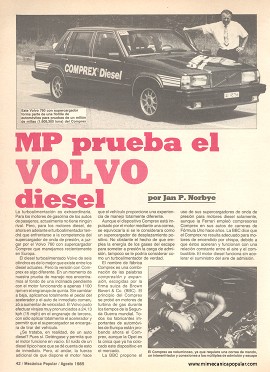 MP prueba el Volvo diesel - Agosto 1985