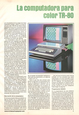 La computadora para color Radio Shack TRS-80 - Octubre 1981