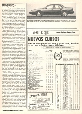 Informe de los dueños. Chevrolet Lumina - Julio 1990