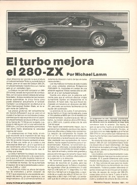El turbo mejora el Datsun 280-ZX - Octubre 1981