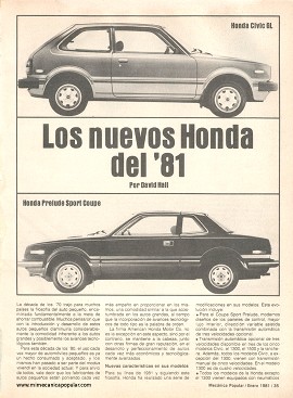 Los Honda del 81 - Enero 1981