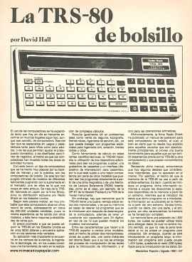 La TRS-80 de bolsillo - Agosto 1981