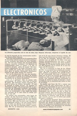 Restaurantes Electrónicos -Agosto 1958
