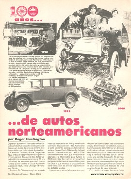 100 años de autos norteamericanos - Marzo 1985