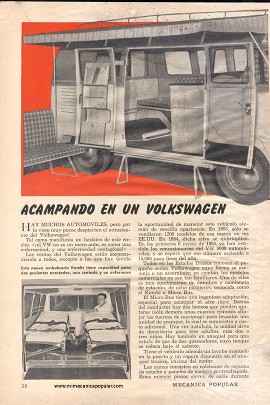Acampando en un Volkswagen Microbus - Septiembre 1955