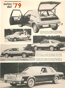 Los Autos Chrysler, Dodge y Plymouth del 79 - Diciembre 1978