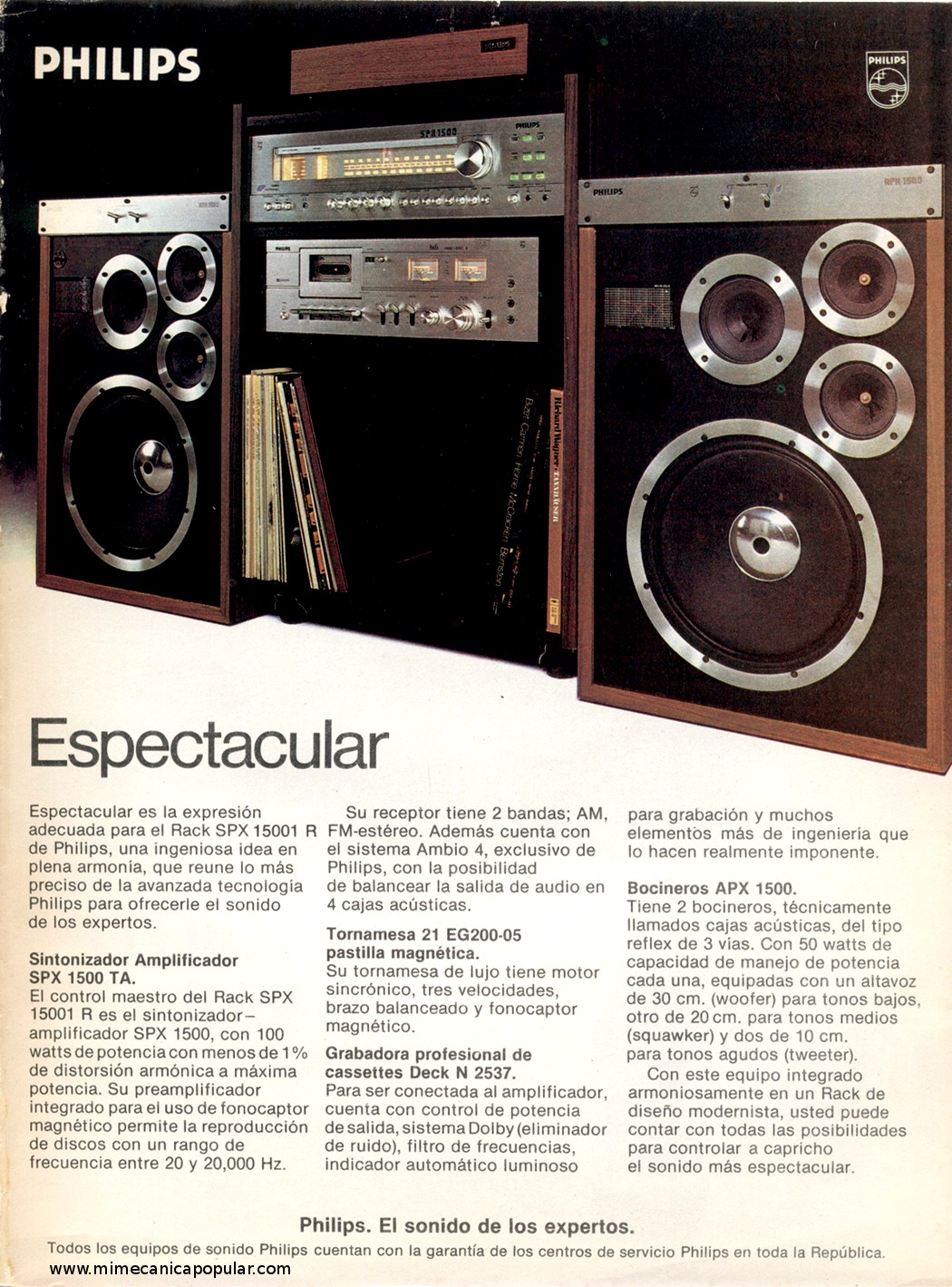 Publicidad - Equipo de Sonido Philips - Diciembre 1979