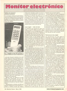 Monitor electrónico - Marzo 1985
