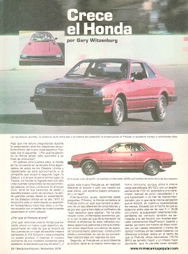 Honda Prelude - Noviembre 1979