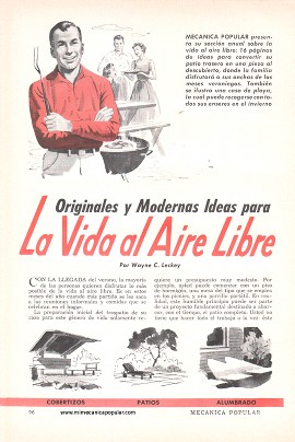 Originales y Modernas Ideas para La Vida al Aire Libre - Junio 1959