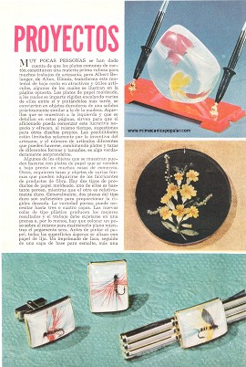 Proyectos con Plástico Líquido - Octubre 1951