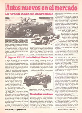 Autos nuevos en el mercado - Enero 1985