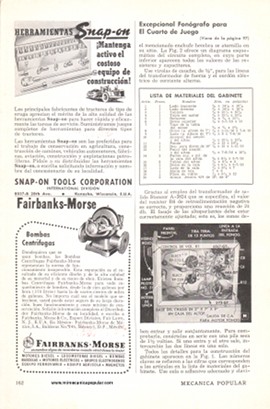 Excepcional Fonógrafo para el Cuarto de Juego - Febrero 1955