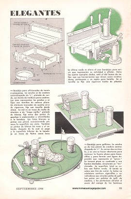 Bandejas - Servidores Elegantes - Septiembre 1948
