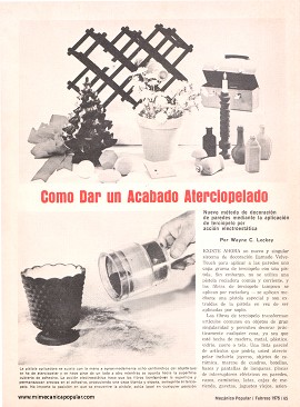 Como Dar un Acabado Aterciopelado - Febrero 1975