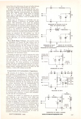 Seis aparatos en un sencillo equipo de prueba para aficionados - Septiembre 1960