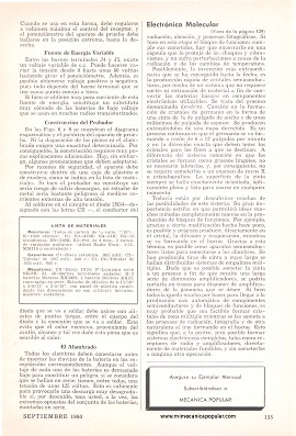 Seis aparatos en un sencillo equipo de prueba para aficionados - Septiembre 1960