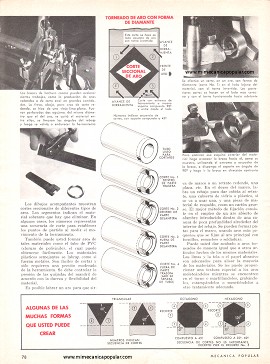 Formación de aros en un torno -metal - Abril 1969