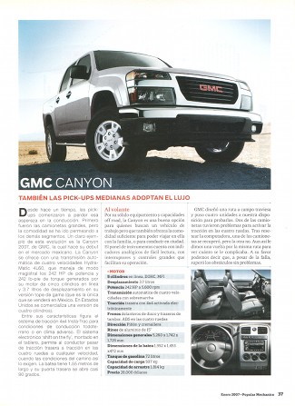 GMC Canyon - Enero 2007