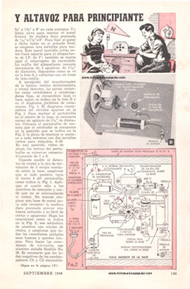 Receptor de un bulbo y altavoz para principiante - Septiembre 1948