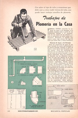Trabajos de Plomería en la Casa - Abril 1956