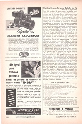 Efectivo Reforzador para Se&ntilde;ales de TV - Agosto 1953