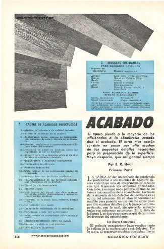 Acabado de Mobiliario - Diciembre 1959